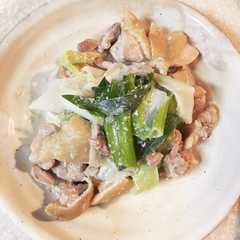 鶏肉とネギのミルク煮込み-レシピのメイン写真