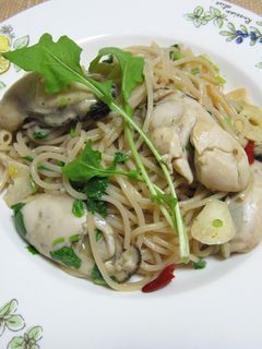牡蠣とルッコラのスパゲッティ-レシピのメイン写真