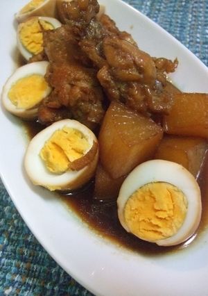 手羽元と大根とたまごの黒酢煮-レシピのメイン写真