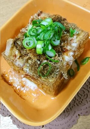 【簡単一品】厚揚げのネギチーズ焼き-レシピのメイン写真