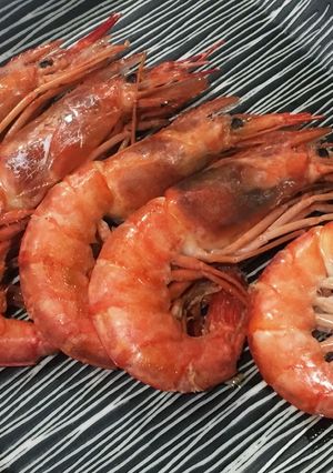赤エビの紹興酒蒸し-レシピのメイン写真