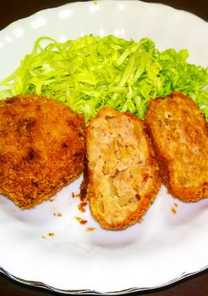 簡単でジューシー♪豚ひき肉のメンチカツ-レシピのメイン写真