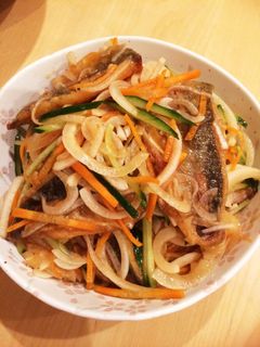 鯵の南蛮漬け&三枚おろしホネ煎餅-レシピのメイン写真