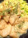 しっとり鶏ささみのカルボ風ムニエル