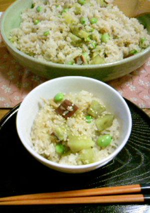 サツマイモと枝豆の炊き込みご飯-レシピのメイン写真