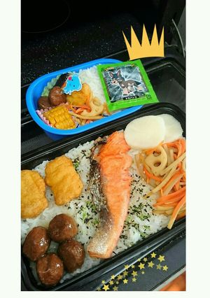 今日み旦那弁、三男最後の弁当-レシピのメイン写真