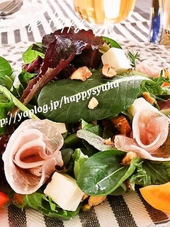 生ハムのミニ薔薇&ベビーリーフ☆サラダ-レシピのメイン写真
