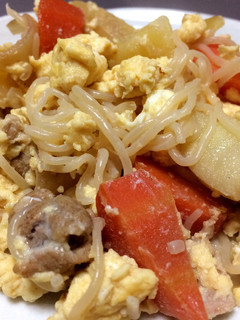 肉じゃがを簡単リメイク 肉じゃがの卵炒め-レシピのメイン写真