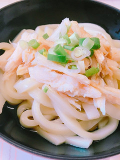 簡単すぎる*サラダチキン*うどん-レシピのメイン写真