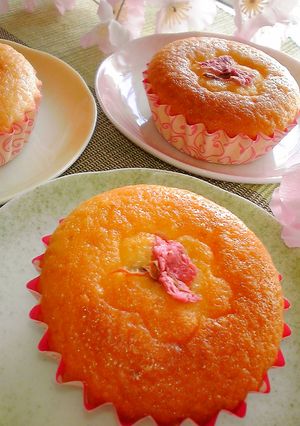 お手軽☆桜のカップケーキ-レシピのメイン写真