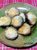 トースターで簡単！椎茸のマヨ鶏チーズ焼き
