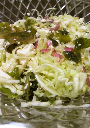 簡単☆豆腐とキャベツのリンゴ酢サラダ-レシピのメイン写真