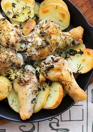 手羽元と新じゃがのハーブ焼き-レシピのメイン写真
