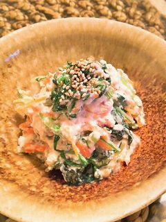 水菜と胡桃の京風 白和え-レシピのメイン写真