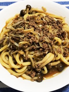 包丁いらず!簡単☆ひき肉焼うどん-レシピのメイン写真