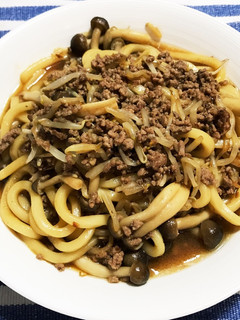包丁いらず!簡単☆ひき肉焼うどん-レシピのメイン写真