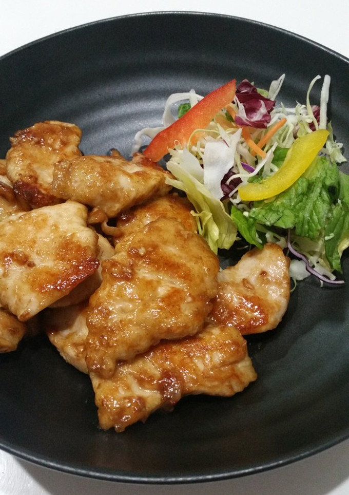 ぷりぷりむね肉のオイスターマヨソース炒め-レシピのメイン写真