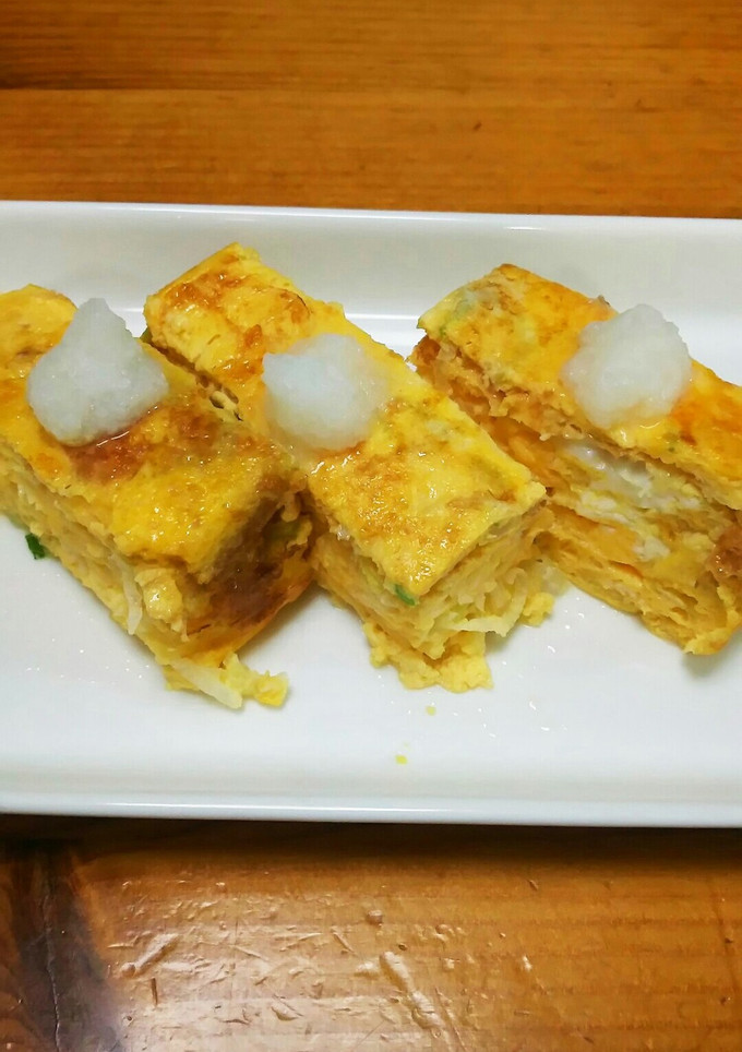 母の味ねぎ入甘～い厚焼きたまごおろし添え-レシピのメイン写真