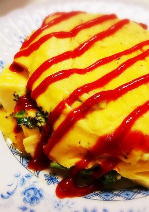 はんぺんとブロッコリーのレンジオムレツ♡-レシピのメイン写真
