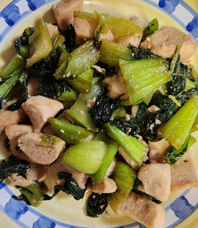 チンゲン菜と鶏肉の炒めもの-レシピのメイン写真