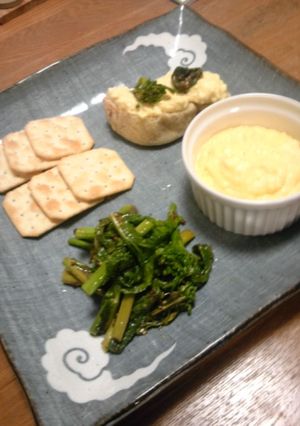 菜の花のクリチスクランブルエッグ添え-レシピのメイン写真
