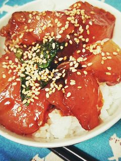 キハダマグロの漬け丼-レシピのメイン写真