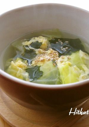 余り野菜で❀わかめと卵のスープ-レシピのメイン写真