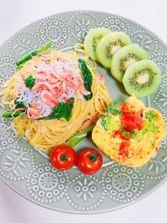 菜の花と桜えびとしらすの春パスタ-レシピのメイン写真