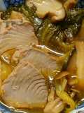 和食の一品！鰹とチンゲン菜 きのこの煮物