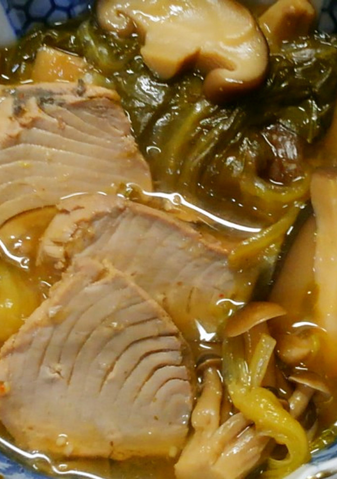 和食の一品！鰹とチンゲン菜 きのこの煮物-レシピのメイン写真