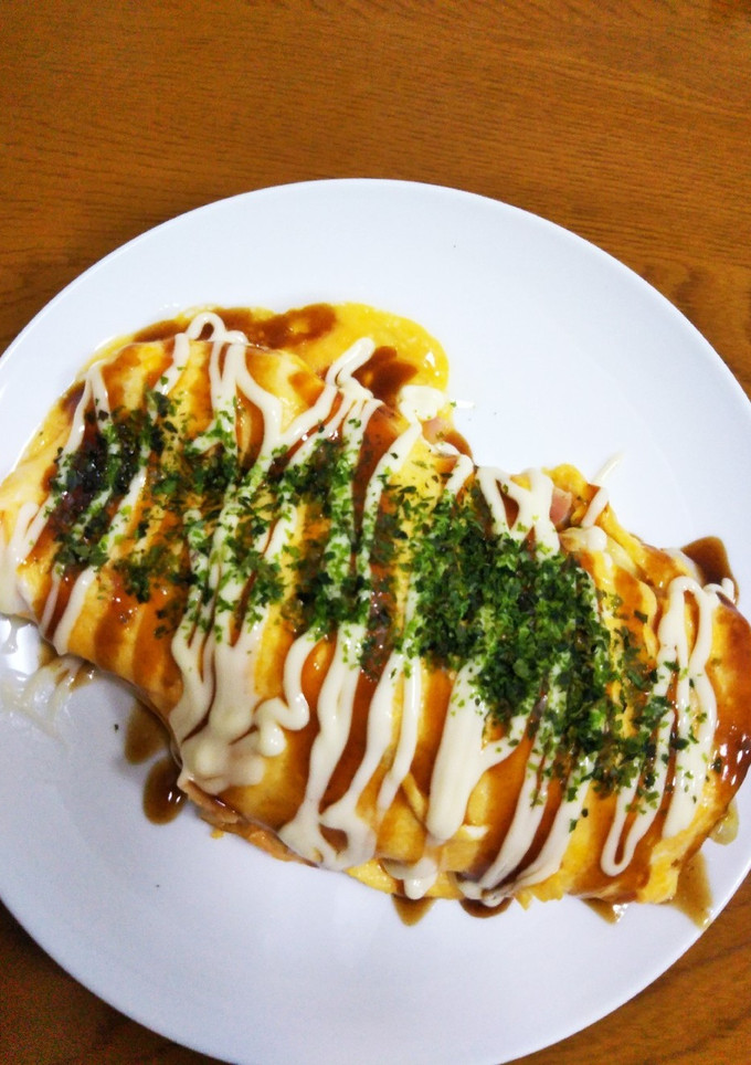 材料４つで♪めちゃ簡単♡とん平焼き♡-レシピのメイン写真
