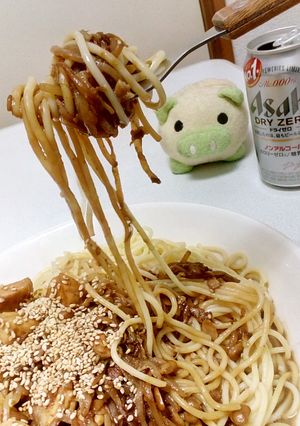 筋肉増量!味噌と納豆の鶏もやしパスタ-レシピのメイン写真