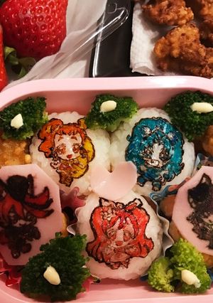 キャラ弁 オブラート キラキラプリキュア-レシピのメイン写真