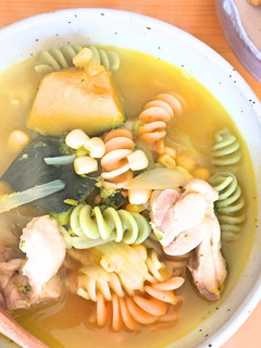 優しい甘さ♪パスタ入りかぼちゃスープ。-レシピのメイン写真