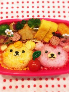 キャラ弁簡単おにぎり可愛いお弁当くまさん-レシピのメイン写真