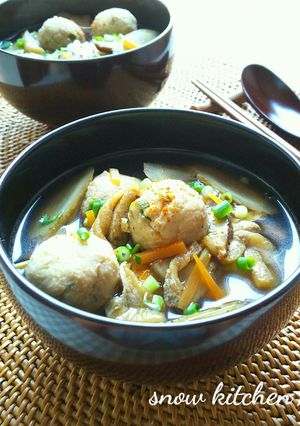 おから入り鶏団子のほっこり田舎風スープ-レシピのメイン写真