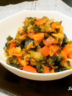 野菜たっぷり!わかめとキムチの中華サラダ-レシピのメイン写真
