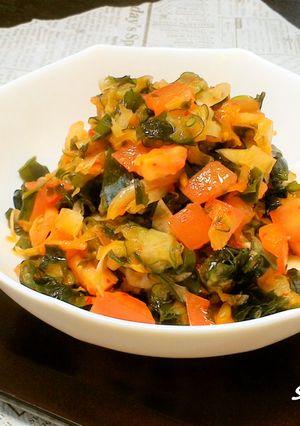 野菜たっぷり！わかめとキムチの中華サラダ-レシピのメイン写真