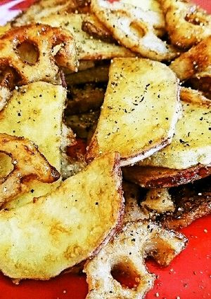 さつまいもと蓮根の甘酢炒め☆レモン風味-レシピのメイン写真