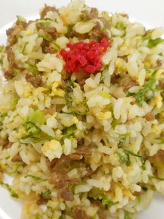 めっけもん♪菜の花漬けで簡単チャーハン-レシピのメイン写真