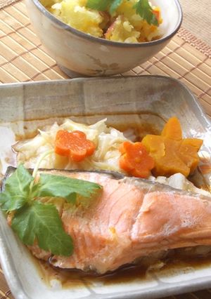 鮭の酒蒸し-レシピのメイン写真