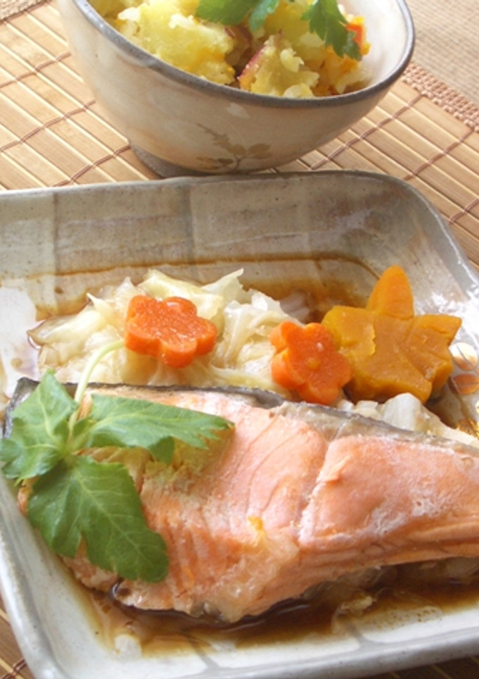 鮭の酒蒸し-レシピのメイン写真