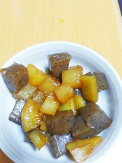 大根と蒟蒻の甘辛煮-レシピのメイン写真