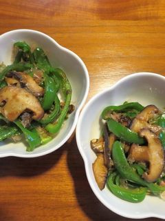 ピーマンと生椎茸のおかか炒め♬-レシピのメイン写真