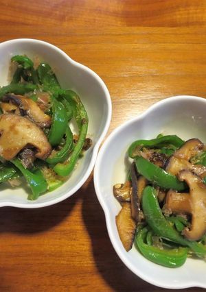 ピーマンと生椎茸のおかか炒め♬-レシピのメイン写真