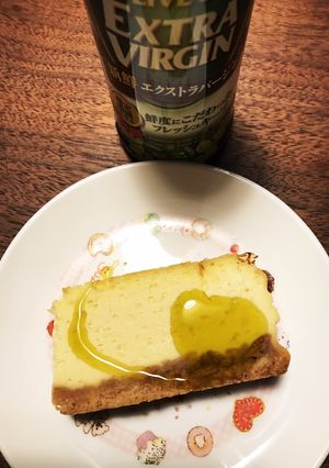 チーズケーキのオリーブオイル添え-レシピのメイン写真