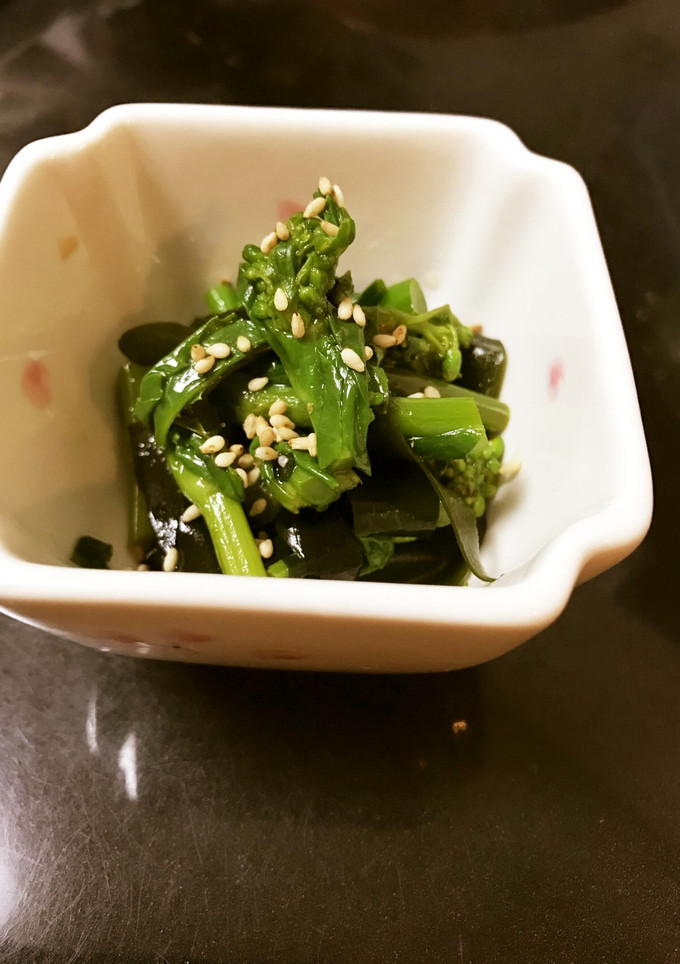 旬が美味しい！ワカメと菜の花の和えもの-レシピのメイン写真