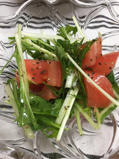 トマトと水菜のオリーブオイル和え-レシピのメイン写真
