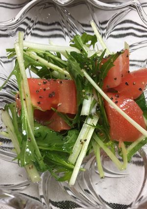 トマトと水菜のオリーブオイル和え-レシピのメイン写真