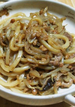 まったく油を使わないヘルシーやきうどん-レシピのメイン写真